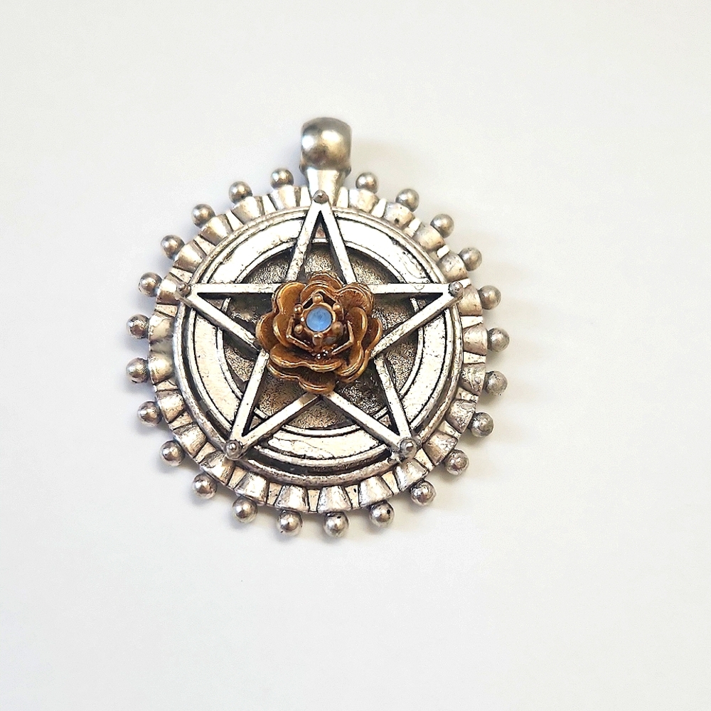 Silver and Gold Star Pendant